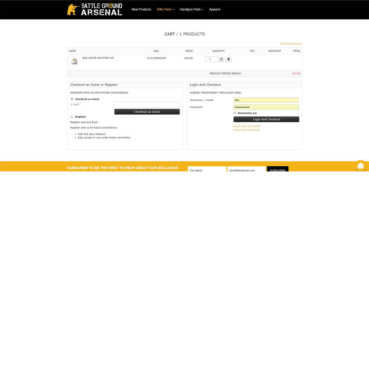Checkout Page