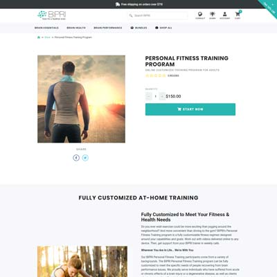 Personal Training Detail page