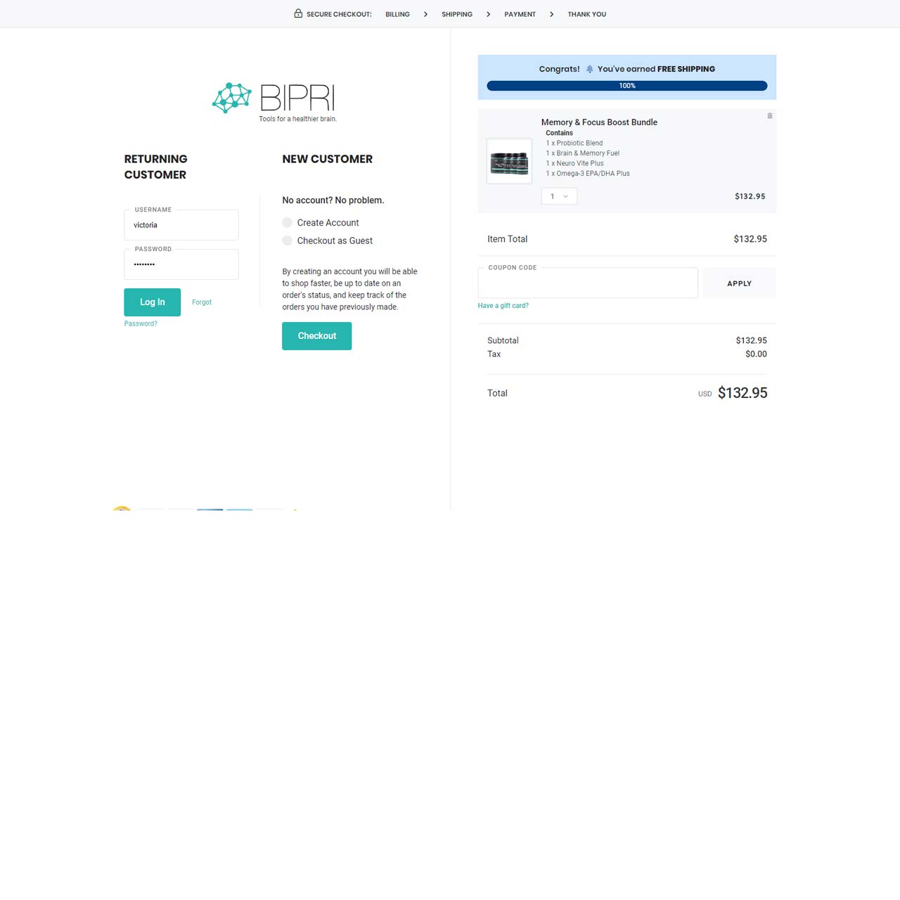 Checkout Page