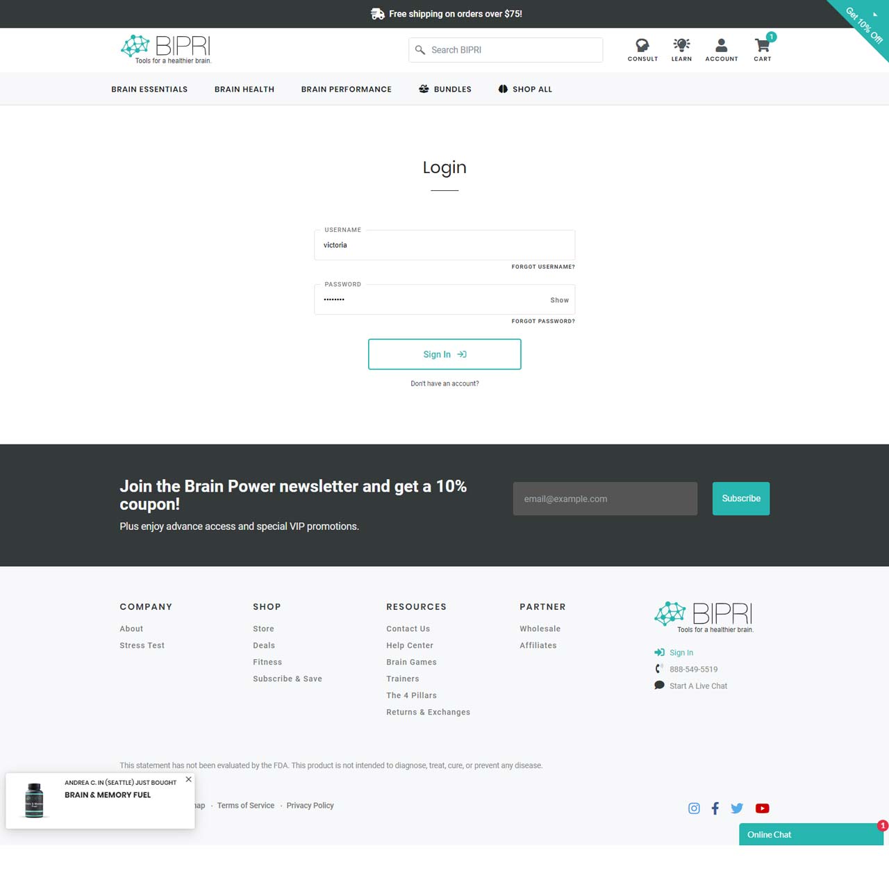 Login Page