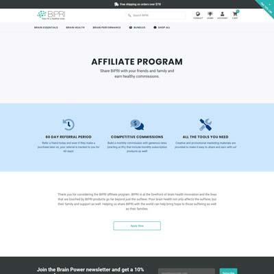 Affiliate Program Page