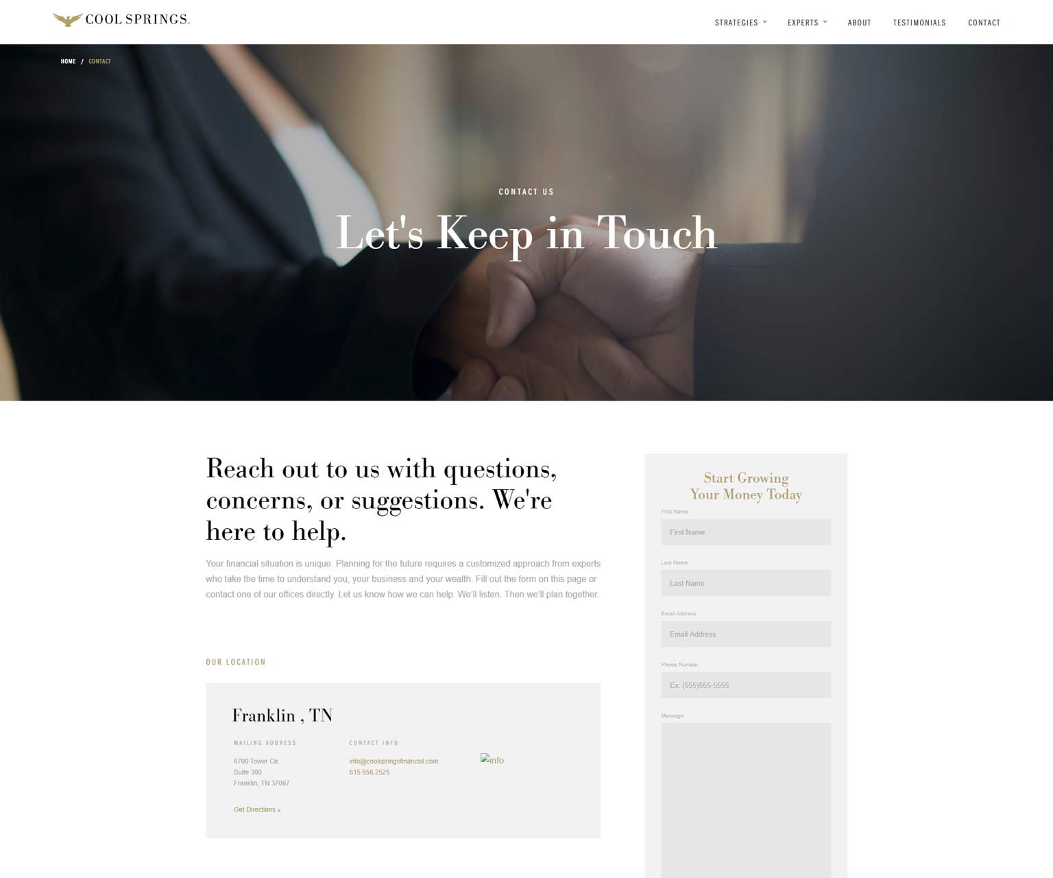 Contact Us Page