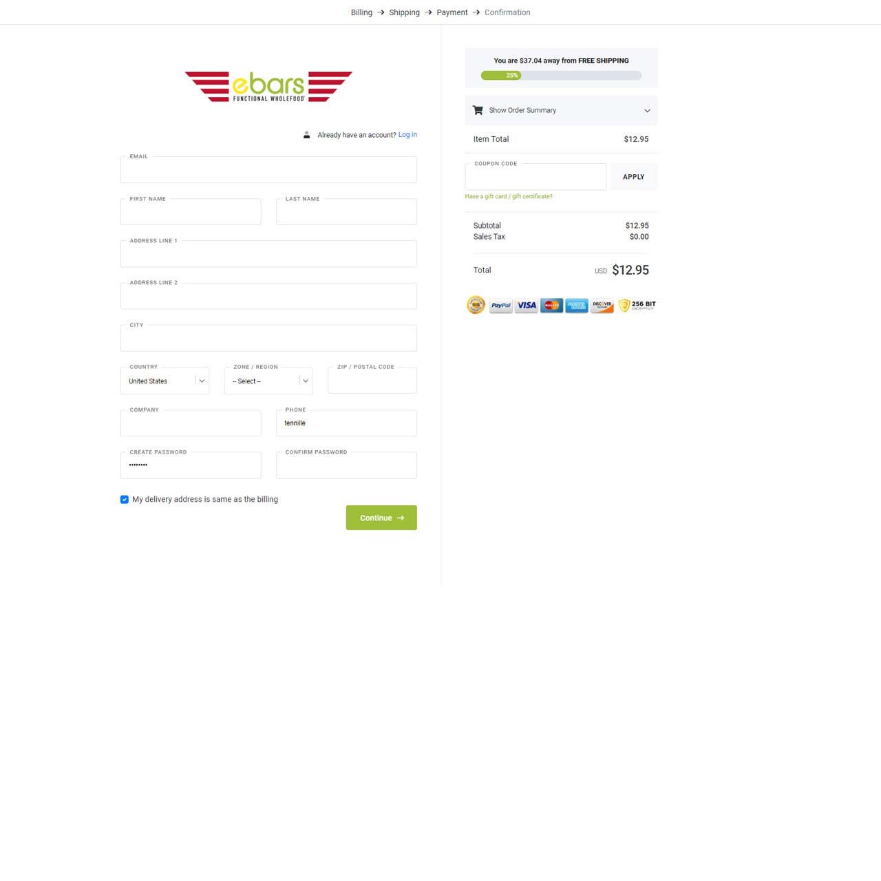 Checkout Page