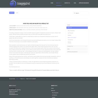 Injury Information Page