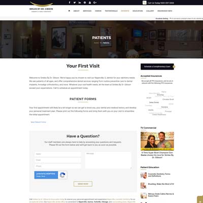 Patient Information Page