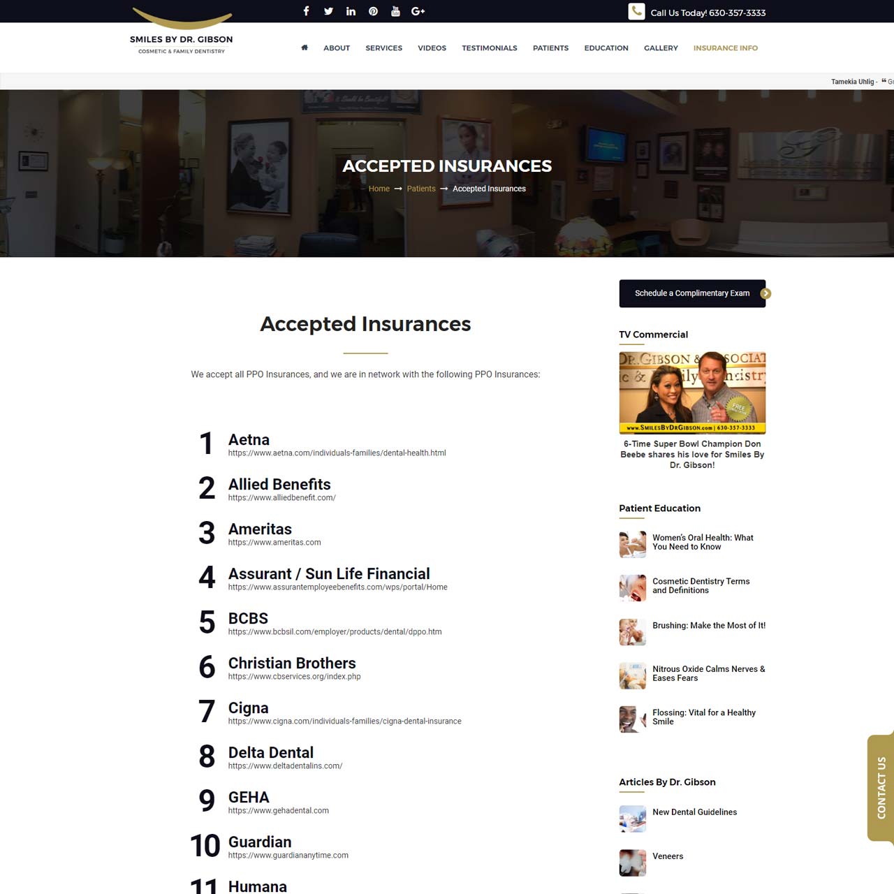 Insurance Page