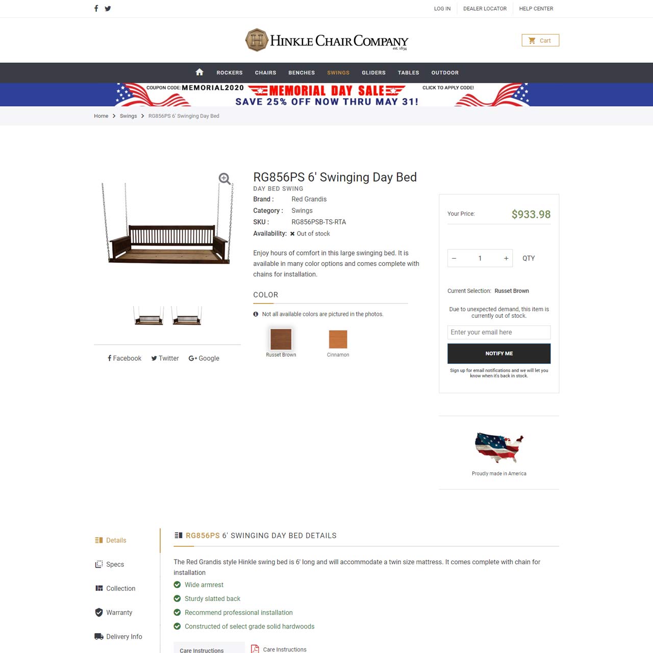 Product Detail Page