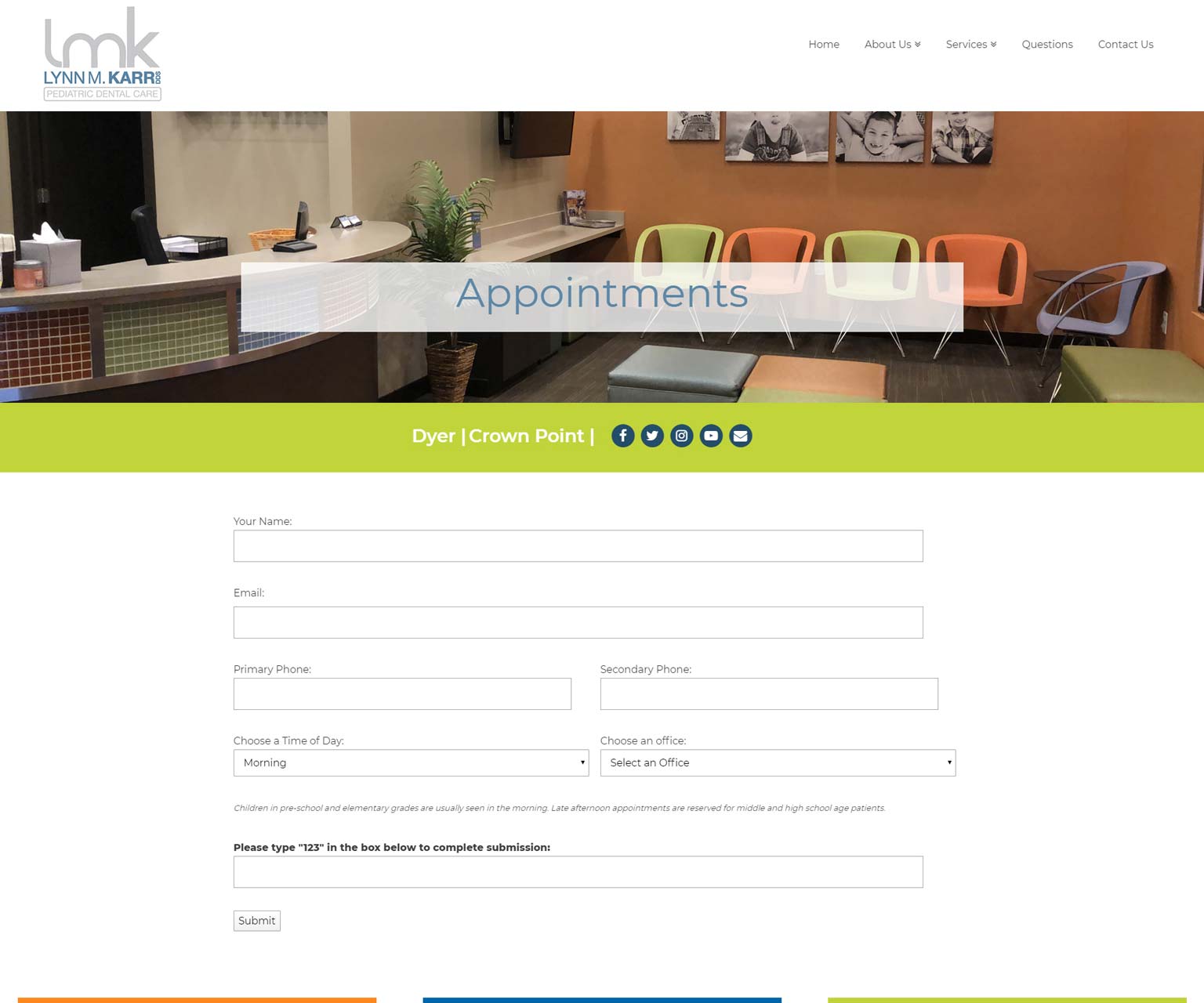 Appointment Page