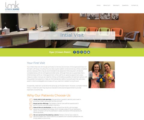 First Visit Page