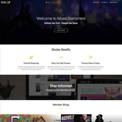 Music Starts Here Homepage