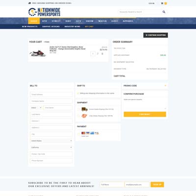 Shopping Cart Page