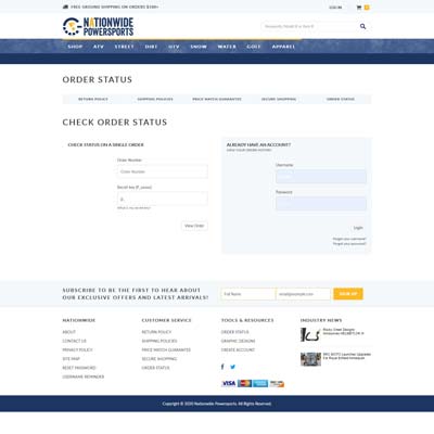 Order Status Page
