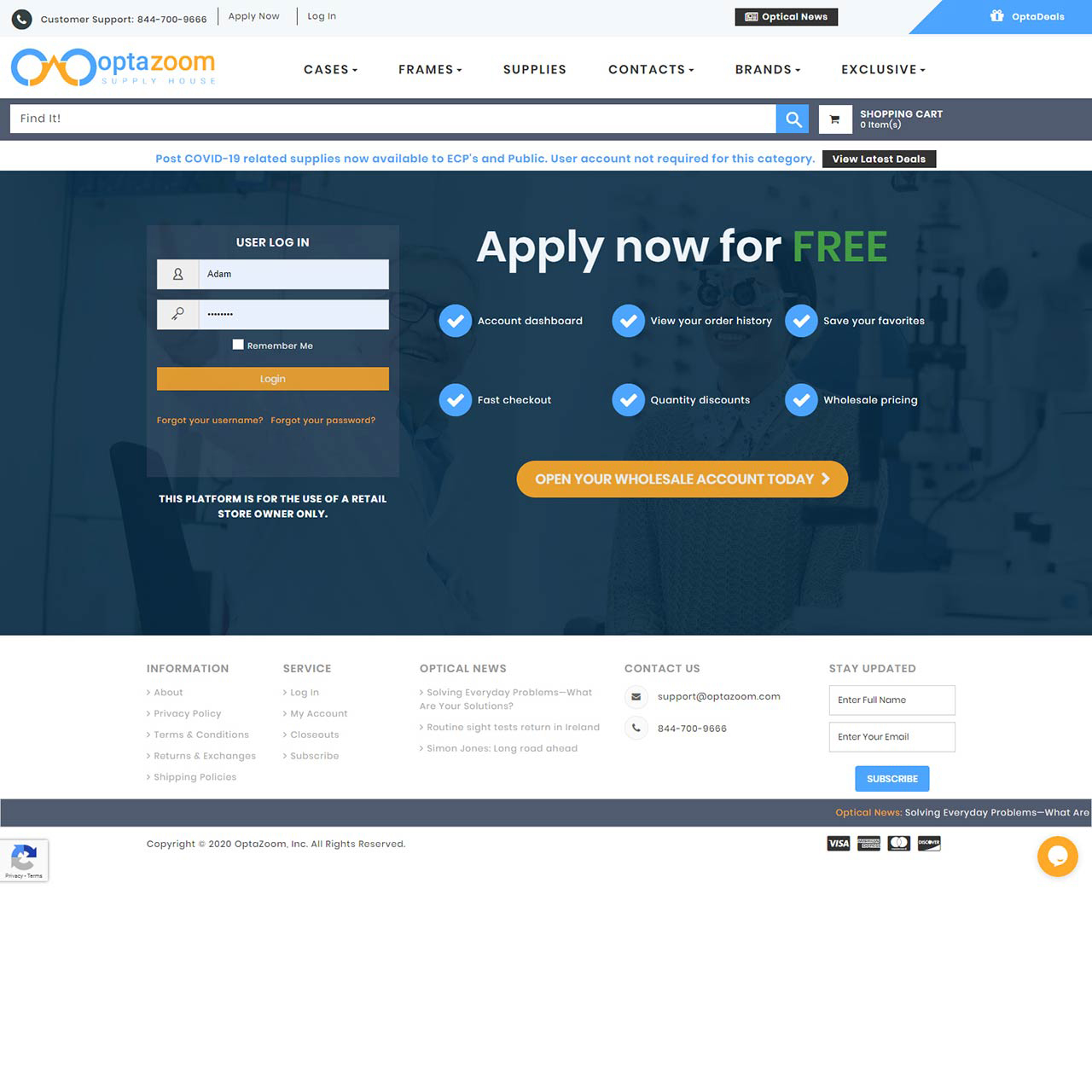 Wholesale Customer Registration