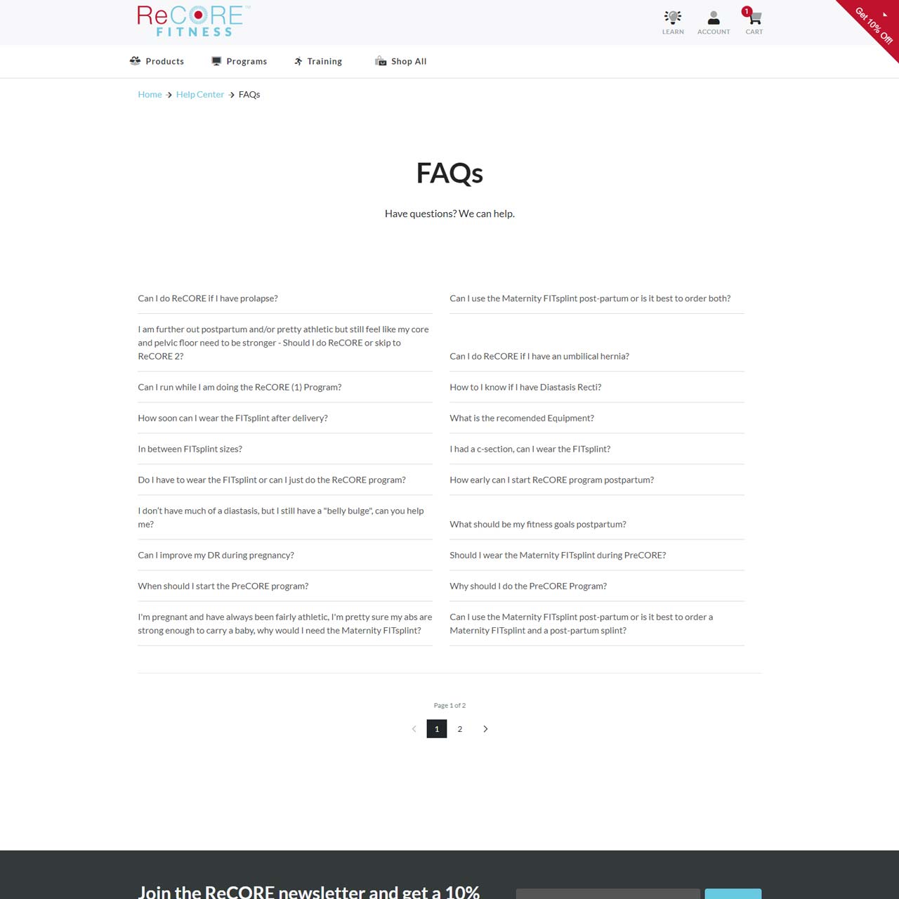 FAQ Page