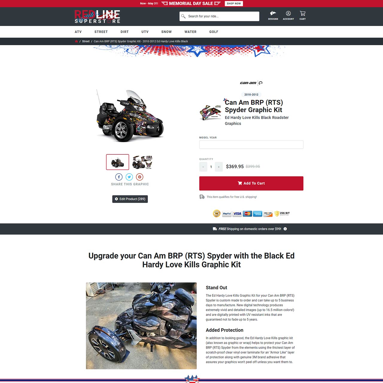 Product Detail Page (With Form Input Fields)