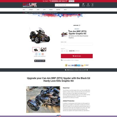 Product Detail Page (With Form Input Fields)