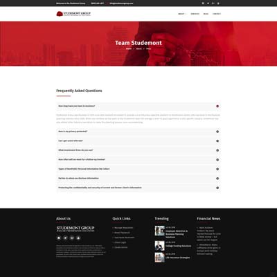 Easy to manage FAQ Page