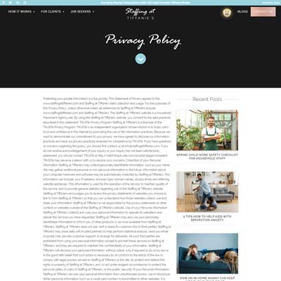 Privacy Policy Page